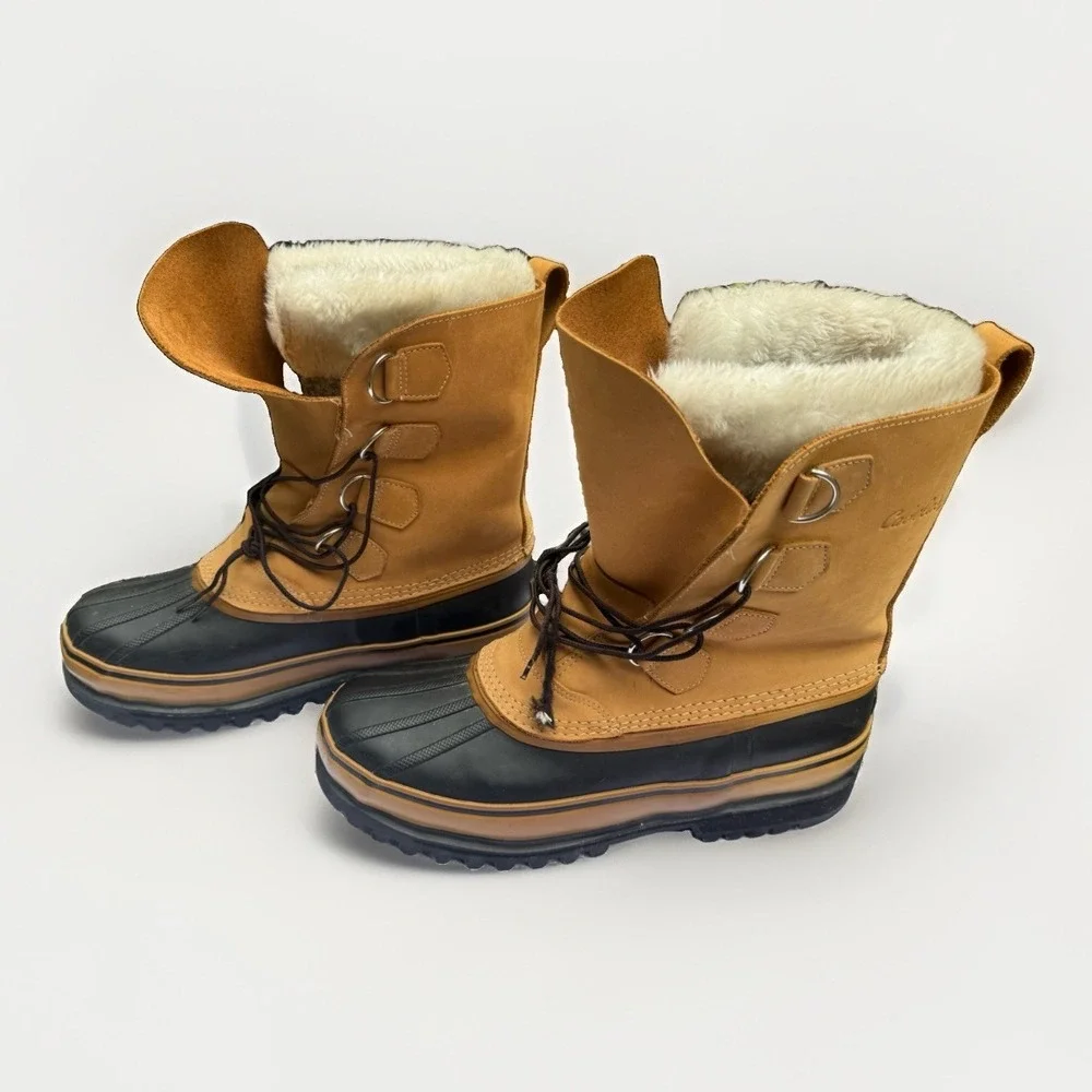 Cabelas Winter Range II Pac Boots Mens 13 Waterproof Leather Rubber 83-0145